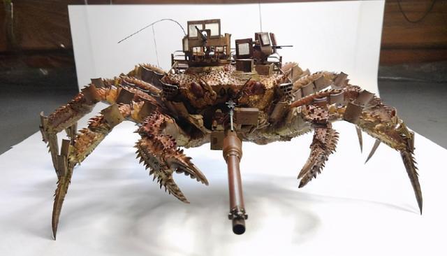 大佬用吃完的龙虾拼出了机器人是心动的感觉