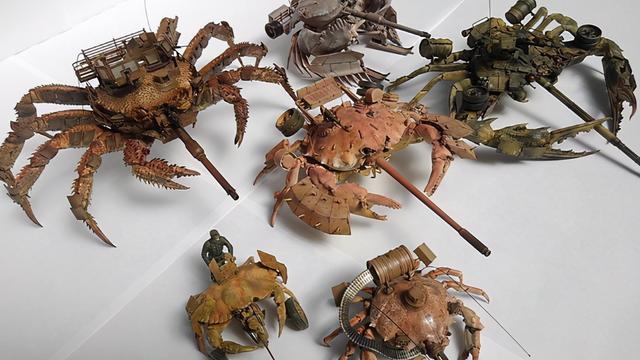 大佬用吃完的龙虾拼出了机器人是心动的感觉