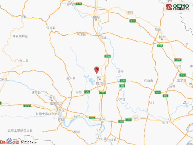 湖北荆门市东宝区发生30级地震