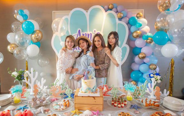 安以轩|40岁安以轩挺孕肚开庆生派对！众星云集似走红毯，向太夫妇都到场