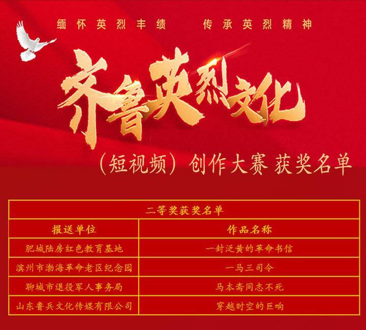 张雨晴|齐鲁英烈文化创作大赛获奖名单出炉