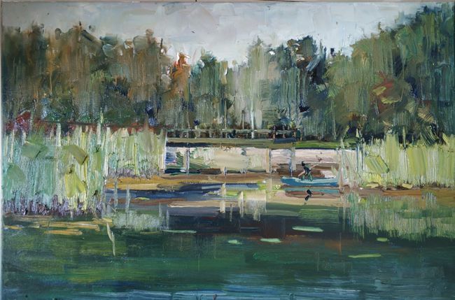 油画|油画“老炮儿”绘金秋 墨骨油画学会吹响写生“集结号”