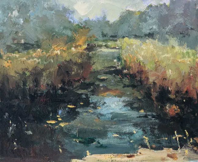 油画|油画“老炮儿”绘金秋 墨骨油画学会吹响写生“集结号”