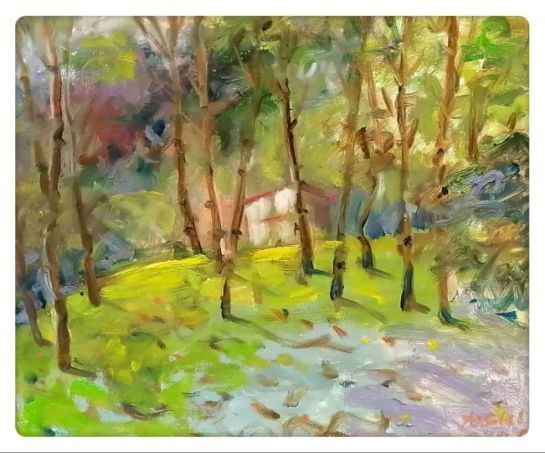 油画|油画“老炮儿”绘金秋 墨骨油画学会吹响写生“集结号”