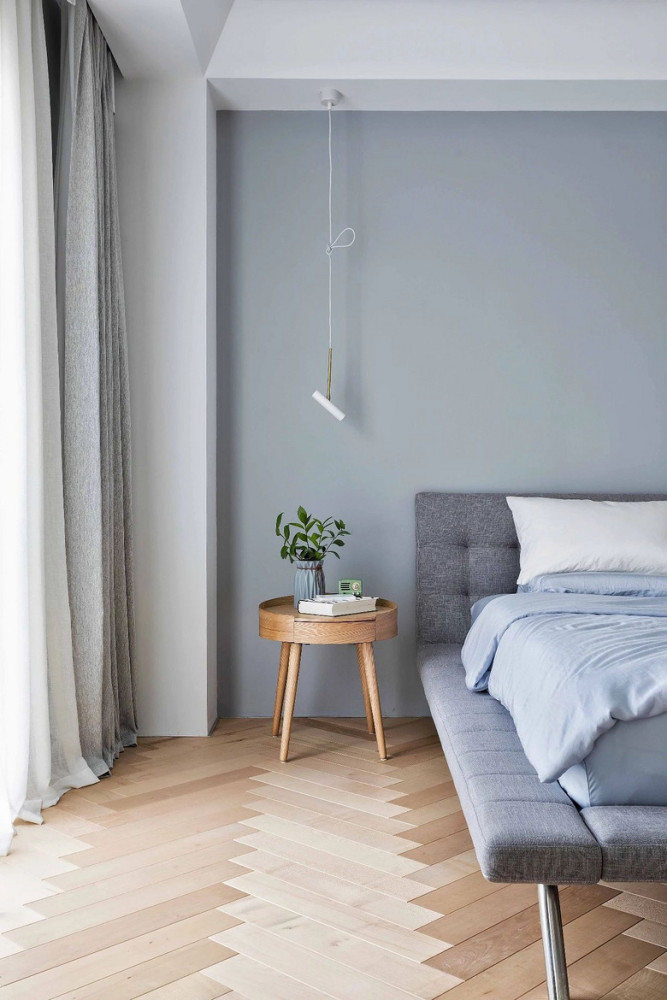 主卧室|北京姑娘家的高级场面：140㎡只留主卧其余全打通，宽敞通透有品味