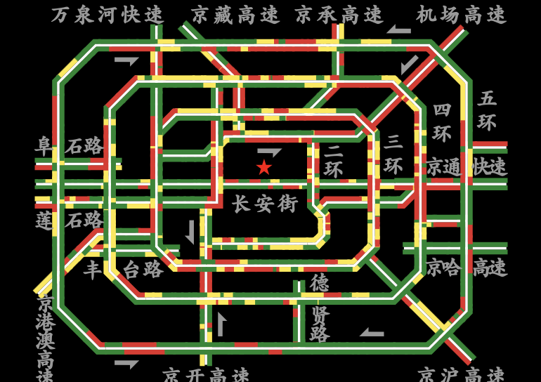 節前最後一個工作日北京晚高峰提前 各條環路,高速已開堵