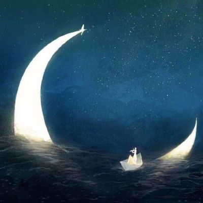 适合做头像的唯美月亮背景图