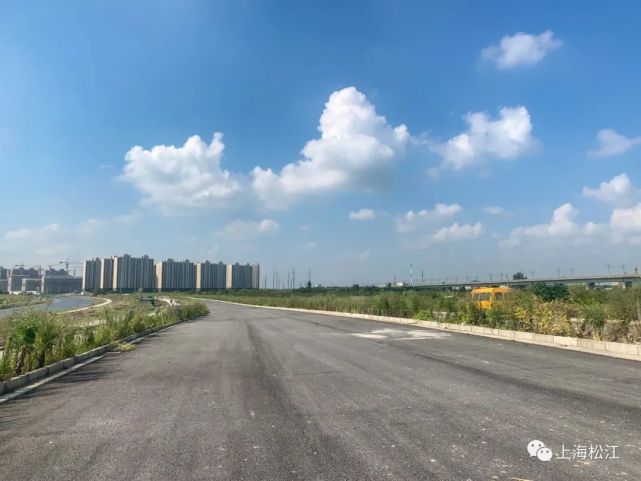 新进展串联起多个小区松江南站大居这条骨干道路基本建成