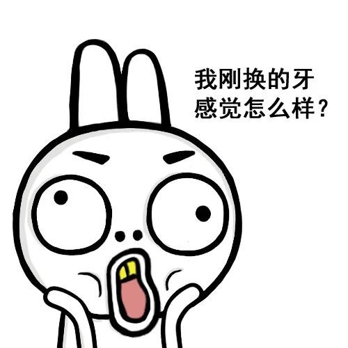 小兔子表情包:你牙缝里的菜渣好大啊