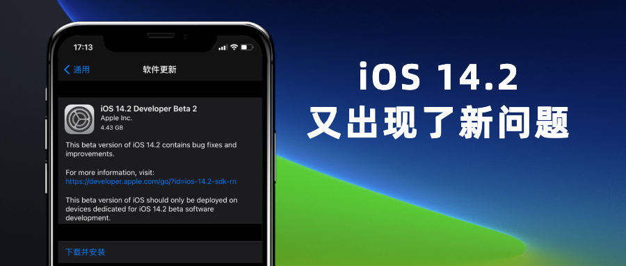 苹果发布 ios14.2 beta2 测试版,修复应用闪退,但新的问题又来了