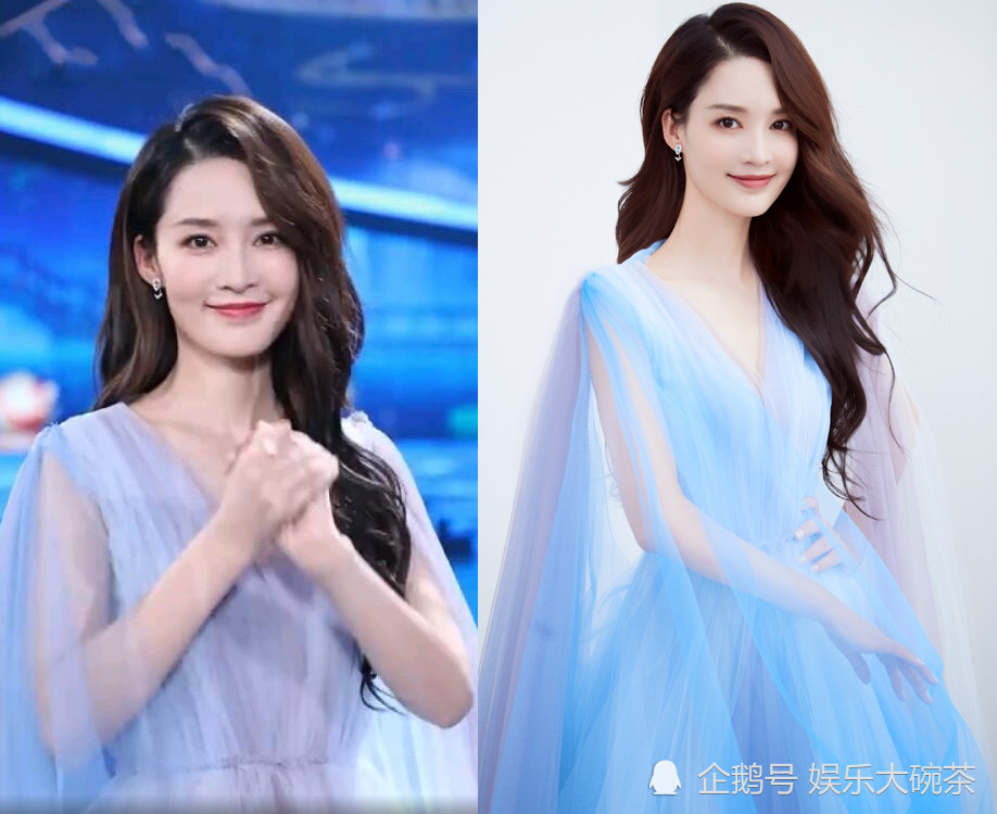 捕捉一枚蓝衣仙子!李沁登台诠释歌甜人美,同框杨颖张天爱忒养眼