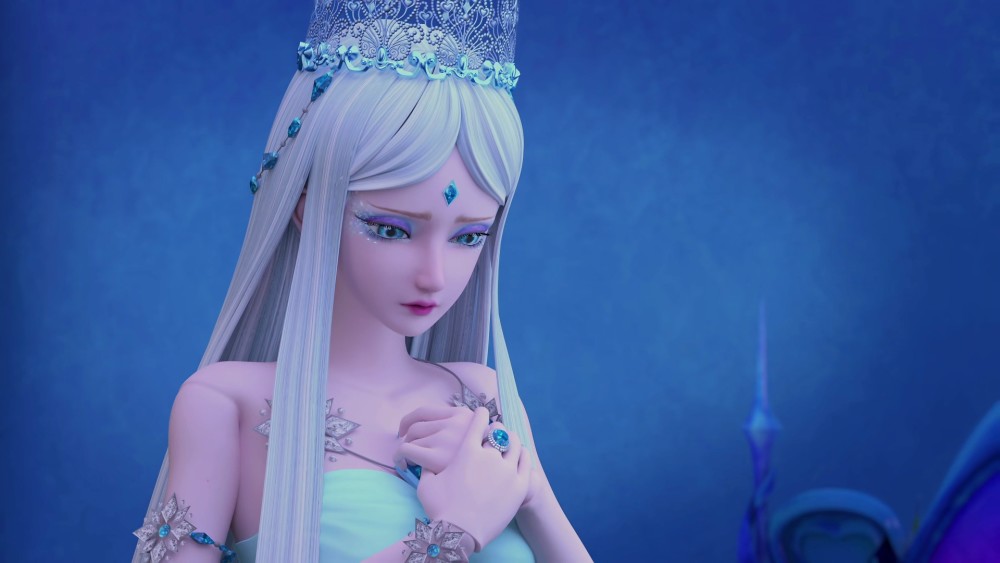 精灵梦叶罗丽:颜爵和冰公主甜甜的同框图,冰公主个人美图也走一波