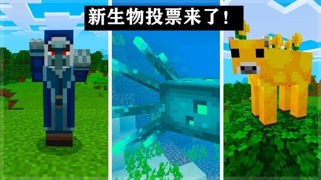 我的世界 1 17新生物投票 发光鱿鱼可以催眠 冰术师用冰攻击 我的世界 Minecraftdungeons 催眠 鱿鱼