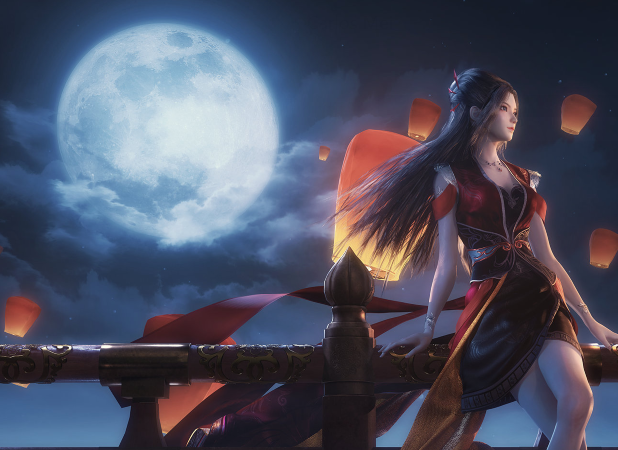 玄机四大动漫贺中秋斗罗大陆小舞和唐三月下重聚秦时明月最应景