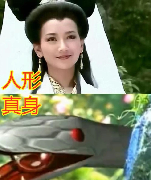 4版白素贞人形vs真身,杨紫呆萌,鞠婧祎妖艳,遗忘的她惊艳时光!