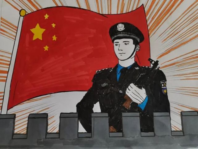 一组手绘漫画看云南公安民警节日坚守