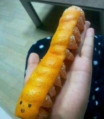 橘子原来可以剥成这样,好有创意啊!