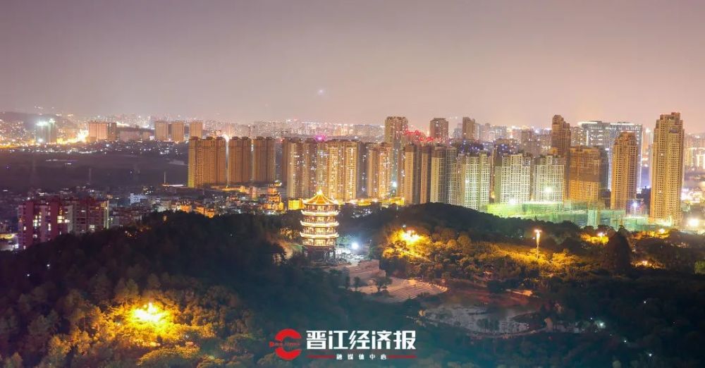 夜晚的八仙阁晋江仙景