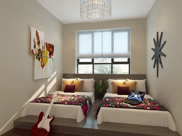 卧室打制2米大地台,不到1000块完工了,铺2床被子睡觉宽敞