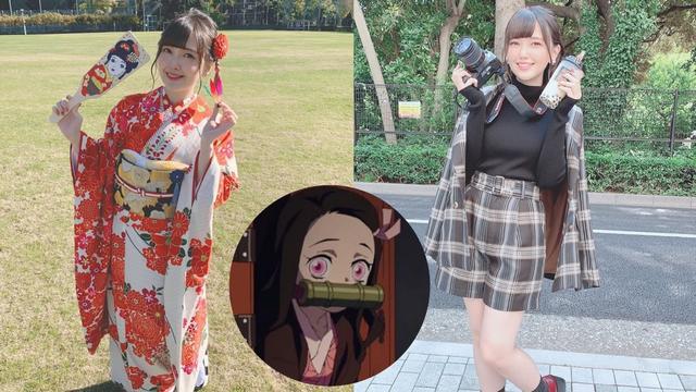 鬼灭之刃祢豆子声优鬼头明里真人一样迷人居然还身兼画师