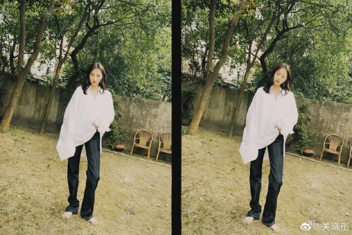 关晓彤|被喷“土大壮”的关晓彤，真替她108cm的美腿委屈