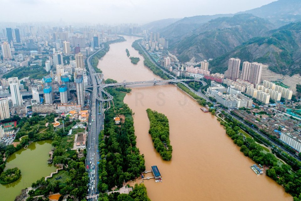 兰州市全景航拍图图片