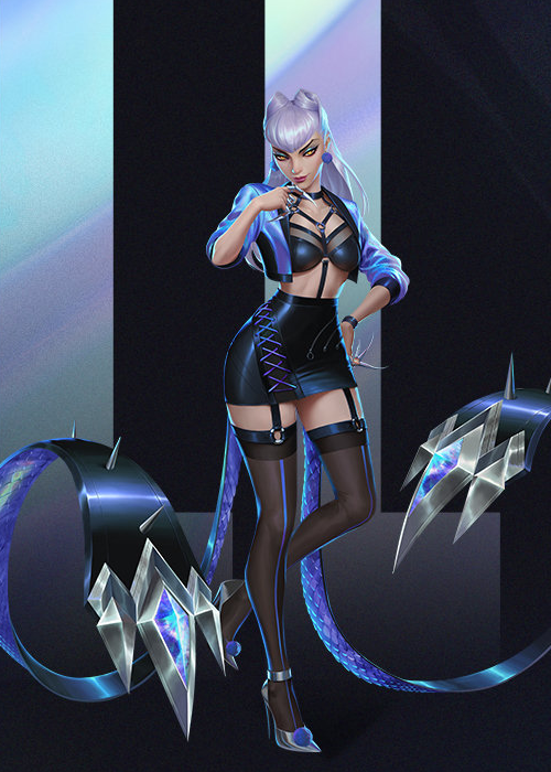 kda女团全新造型来了卡莎手扶额头太a阿狸钻石尾巴超美