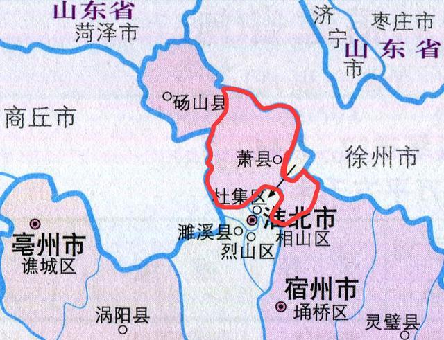 居中靠东,通江达海;从地图上看,安徽省东北部的砀山县和萧县,如同一根