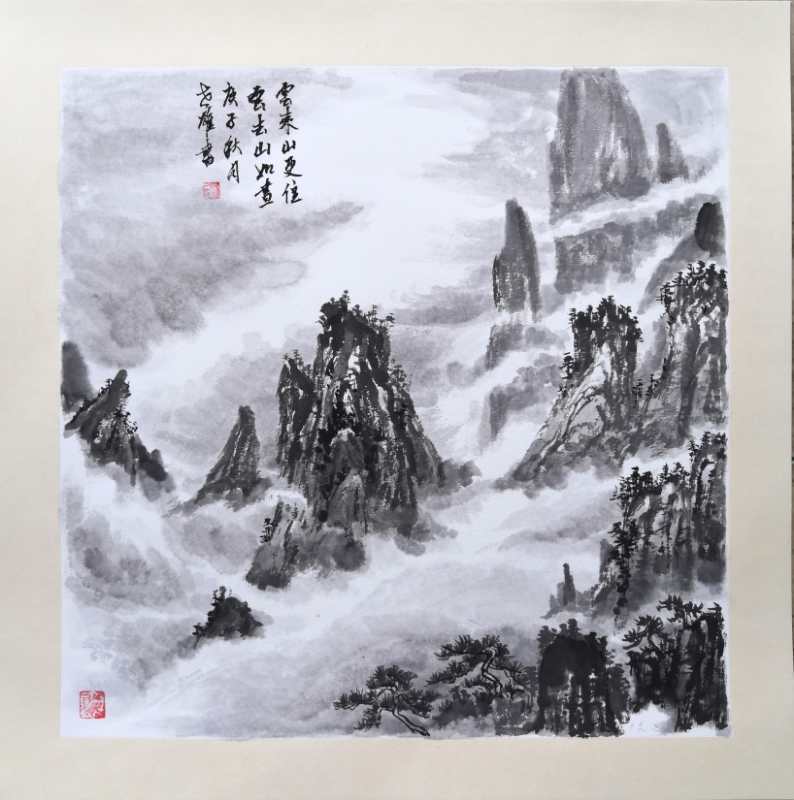 肖世雄|肖世雄国画作品祝福祖国繁荣昌盛，人民幸福安康