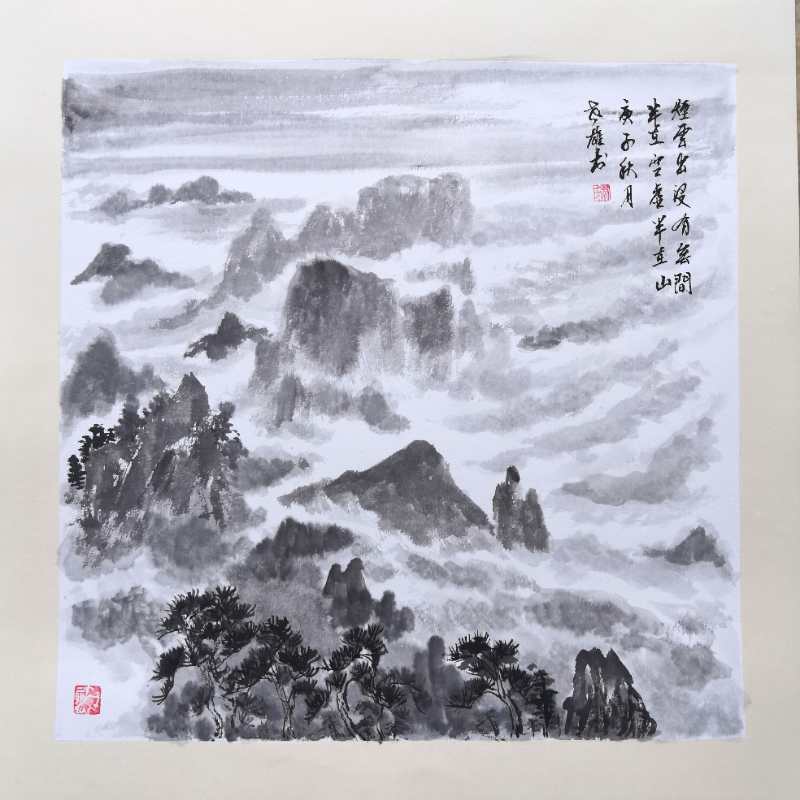 肖世雄|肖世雄国画作品祝福祖国繁荣昌盛，人民幸福安康