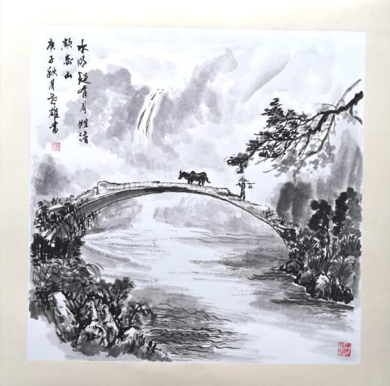 肖世雄|肖世雄国画作品祝福祖国繁荣昌盛，人民幸福安康