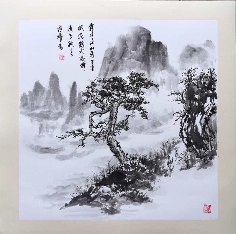 肖世雄|肖世雄国画作品祝福祖国繁荣昌盛，人民幸福安康