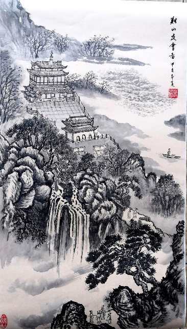 肖世雄|肖世雄国画作品祝福祖国繁荣昌盛，人民幸福安康