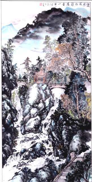 肖世雄|肖世雄国画作品祝福祖国繁荣昌盛，人民幸福安康