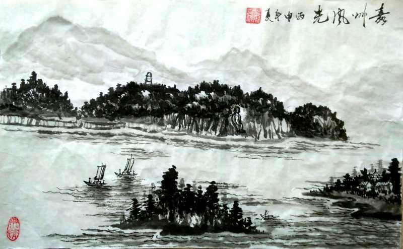 肖世雄|肖世雄国画作品祝福祖国繁荣昌盛，人民幸福安康