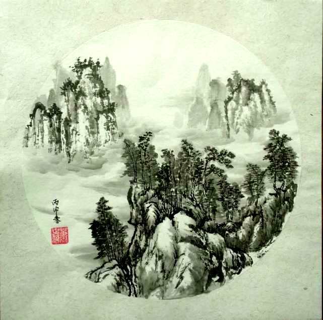 肖世雄|肖世雄国画作品祝福祖国繁荣昌盛，人民幸福安康