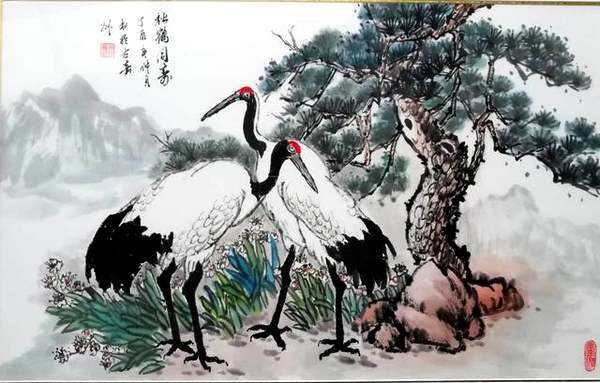 肖世雄|肖世雄国画作品祝福祖国繁荣昌盛，人民幸福安康