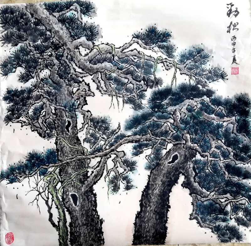 肖世雄|肖世雄国画作品祝福祖国繁荣昌盛，人民幸福安康