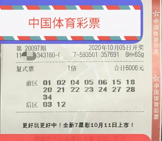 體彩大樂透20097期萬元複式票提前曬,供欣賞