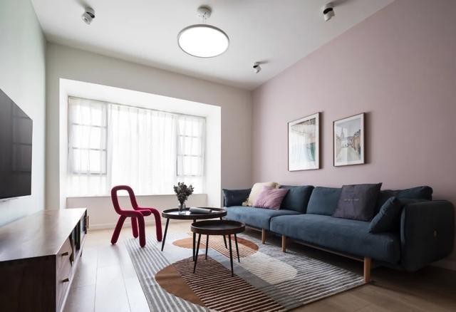 80㎡简约北欧风格装修,少女心马卡龙配色!