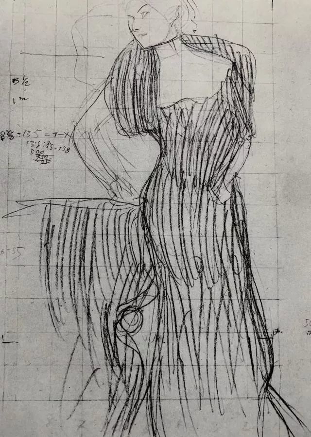 绘画大师克里姆特人物素描作品