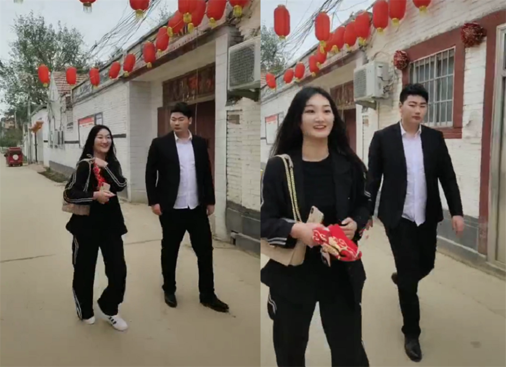 朱之文|大衣哥儿媳又美又飒，大衣嫂帮她赶拍客，朱小伟走她身后像跟班