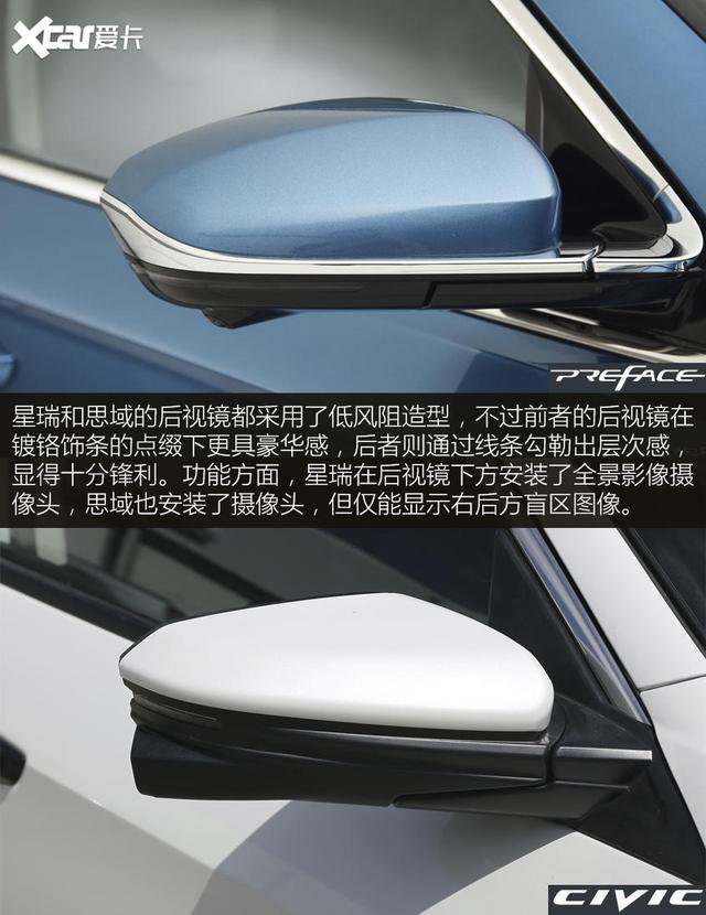 准中型PK紧凑型 吉利星瑞对比本田思域