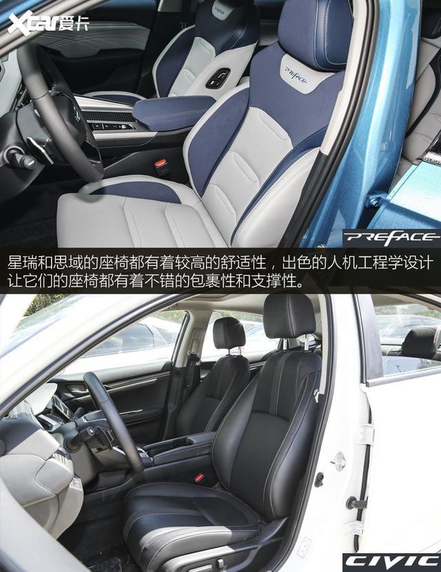 准中型PK紧凑型 吉利星瑞对比本田思域