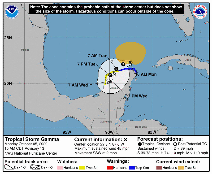 delta|新风暴DELTA诞生，10月首轮4风暴共舞，3个要登陆，灿鸿指向日本