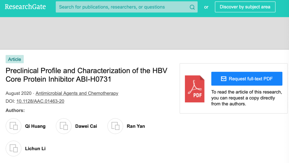 乙肝|乙肝在研新药ABI731，Ib期结果，可抑制cccDNA形成