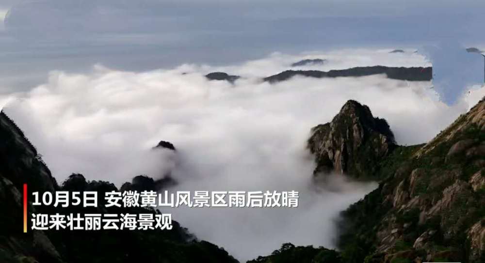 黄山雨后云海圈粉2万游客 云海奇观图片 五岳都是哪五座山