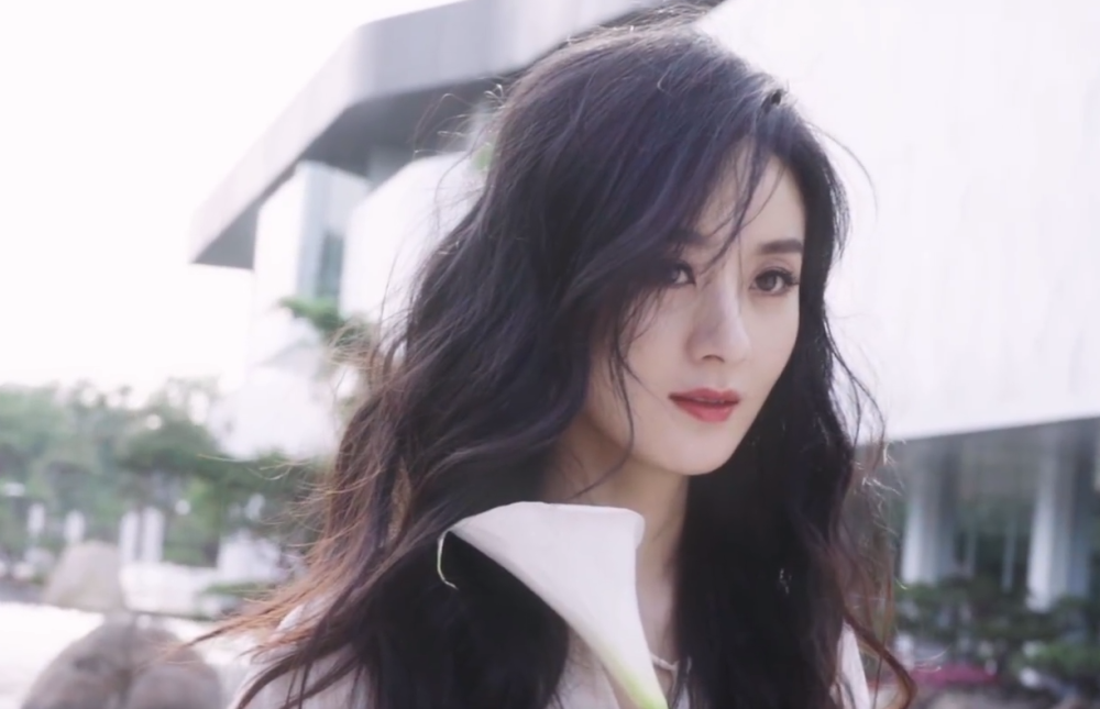 赵丽颖|赵丽颖拍绝美大片，大波浪长发飘飘凹造型侧颜优越，低眉浅笑姿态优雅