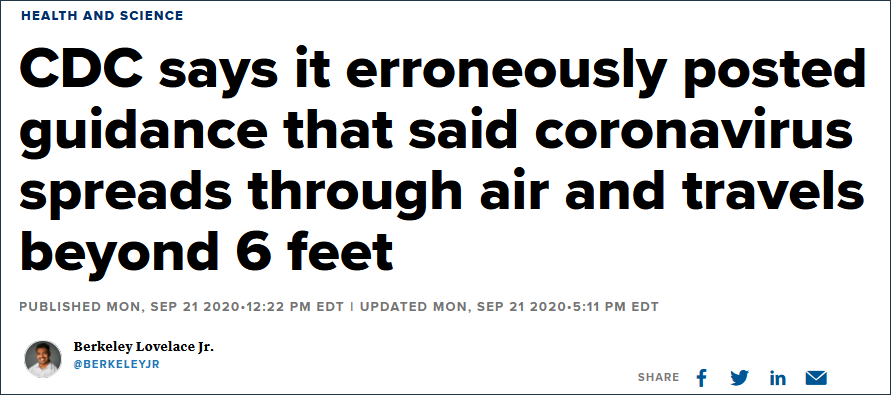 比尔·沙夫纳|这份上了，美疾控中心才承认新冠病毒可通过空气传播