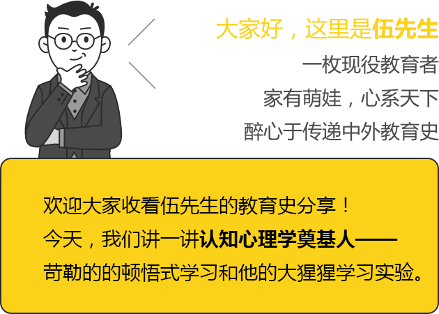 爱学习的心理神兽 顿悟的大猩猩 猩猩 苛勒